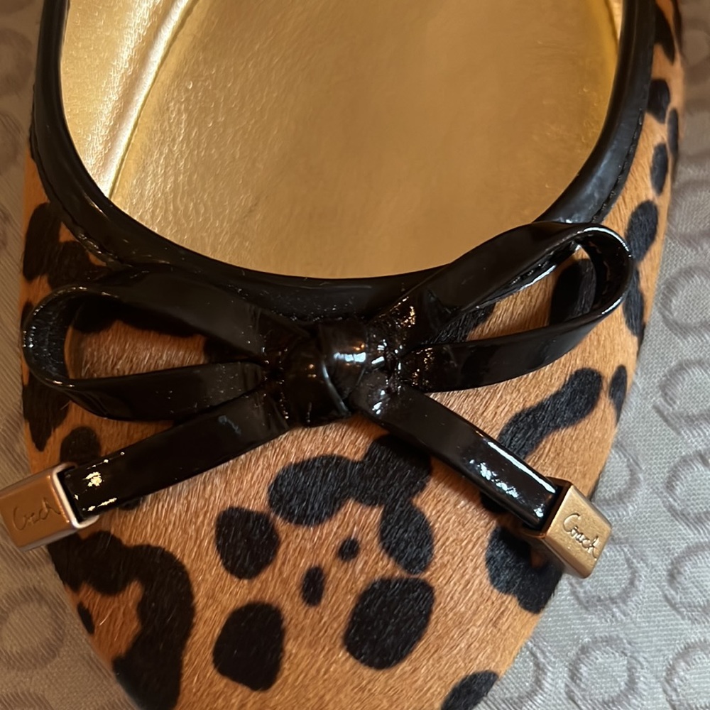 COACH Adorable Ocelot Print Haircalf Ballet Flats - Picture 6 of 12